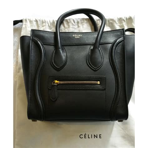 sac celine luggage nano noir|celine nano luggage bag.